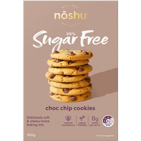 Noshu 98% Sugar Free Choc Chip Bake Mix 300g