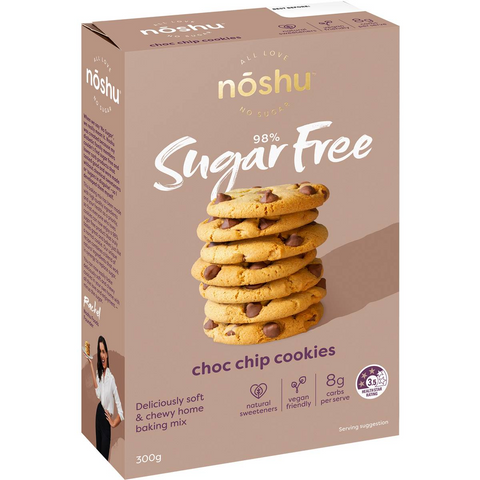 Noshu 98% Sugar Free Choc Chip Bake Mix 300g