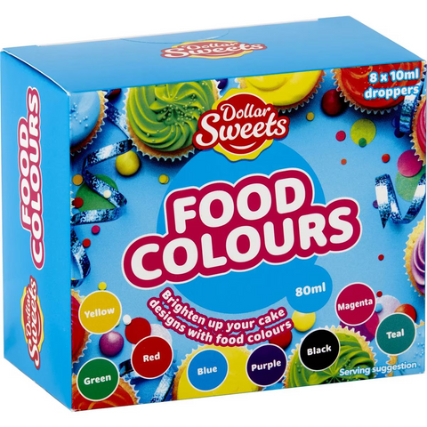 Dollar Sweets Artificial Food Colours 8 Pack