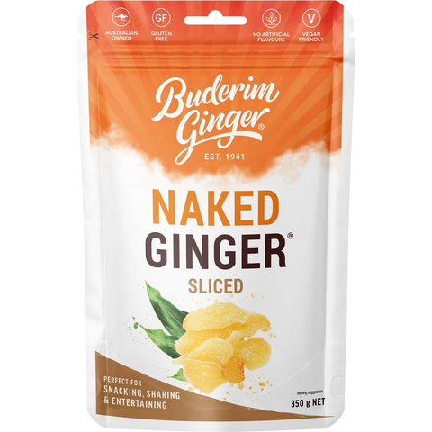 Buderim Ginger Sliced Naked Ginger 350g