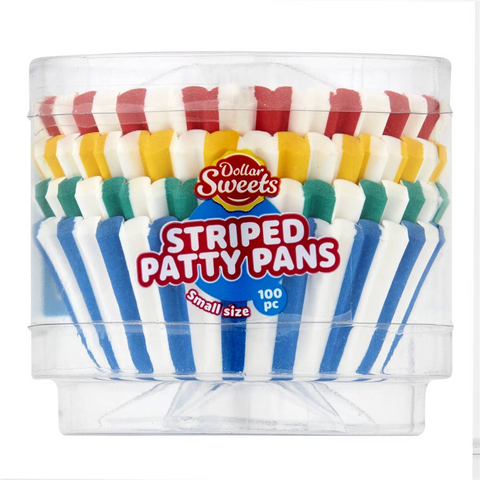 Dollar Sweets Striped Party Pans Small Assorted 100 Pack