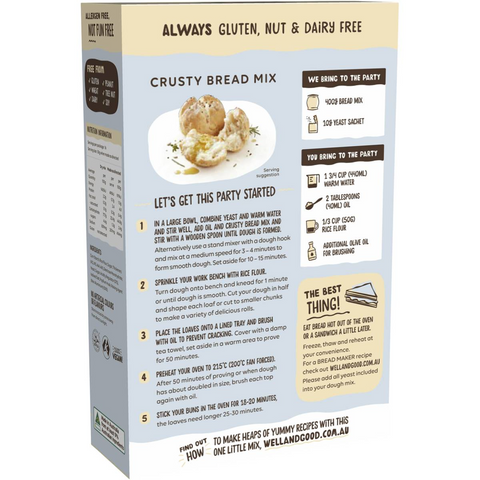 Well & Good Crusty Bread Mix 410g