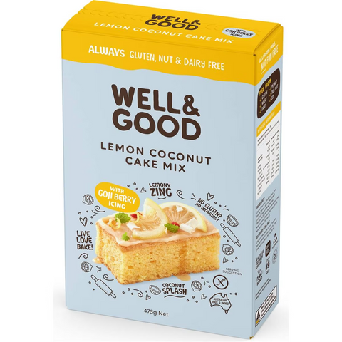 Well & Good Lemon Coconut Cake Mix 475g