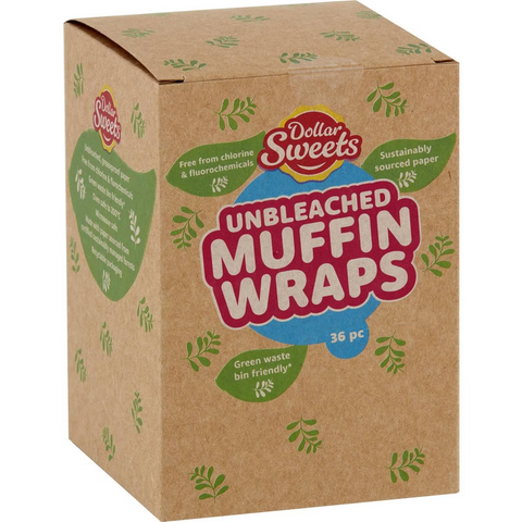 Dollar Sweets Unbleached Muffin Wraps 36 Pack