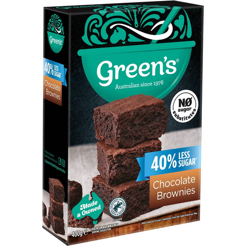 Green's 40% Less Sugar Chocolate Brownies 400g