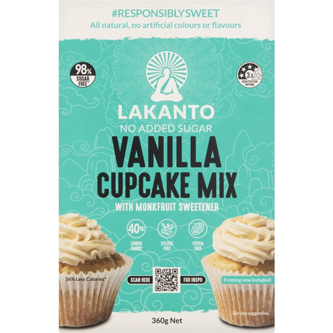 Lakanto No Added Sugar Vanilla Cupcake Mix 360g