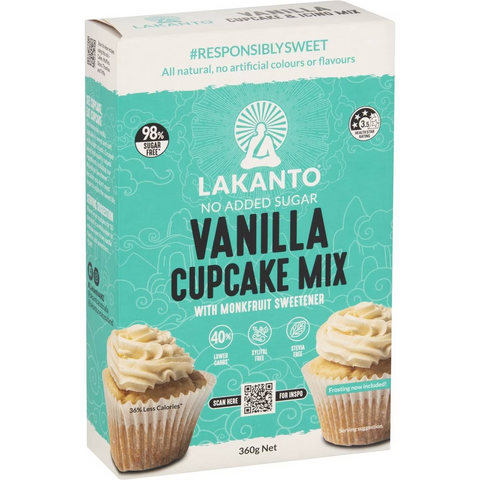 Lakanto No Added Sugar Vanilla Cupcake Mix 360g