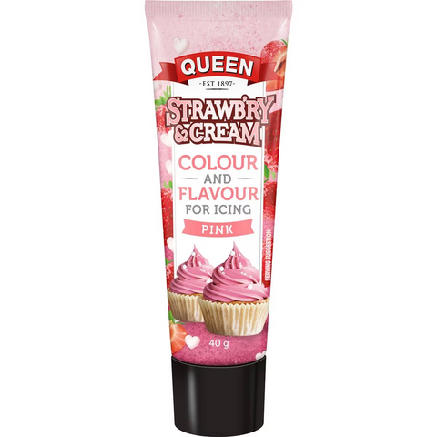 Queens Strawberry & Cream Colour & Flavour 40g