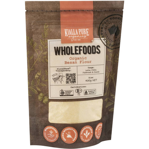 Kialla Pure Organic Besan Chickpea Flour 400g