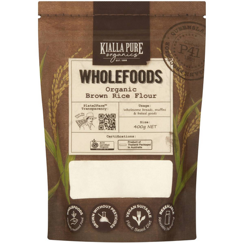 Kialla Pure Organic Brown Rice Flour 400g