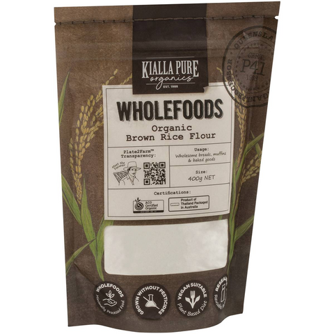 Kialla Pure Organic Brown Rice Flour 400g