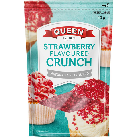 Queen Strawberry Flavoured Crunch 40g