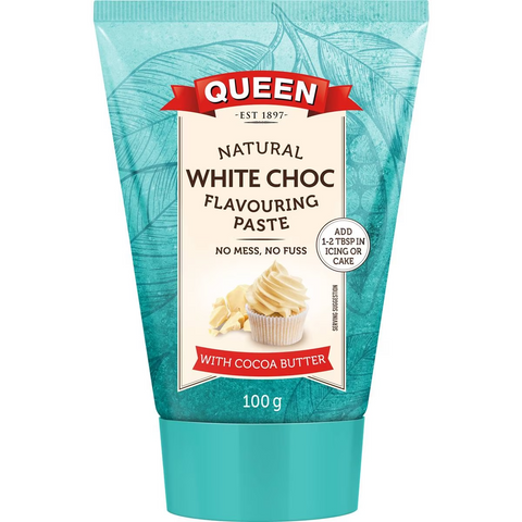 Queens Natural White Choc Paste 100g