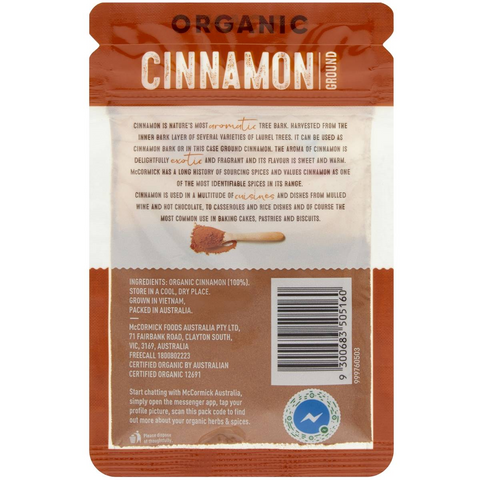 Mccormick Organic Cinnamon Ground 13g