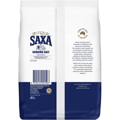 Saxa Natural Australian Salt Traditional Cooking Seasoning 2kg