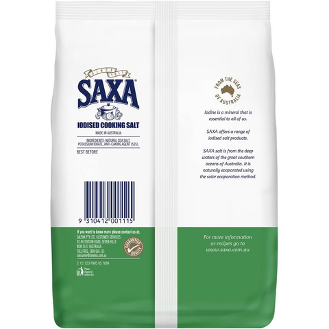 Saxa Iodised Cooking Salt 1kg