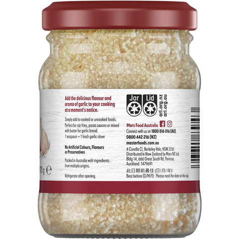 Masterfoods Finely Crushed Garlic 170g