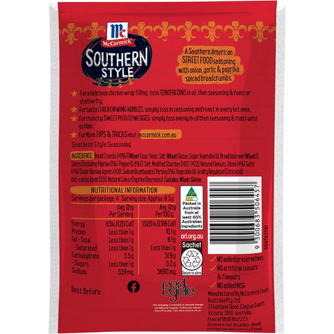 Mccormick Southern Style Street Food Seasoning 25g