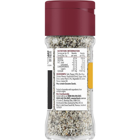 Masterfoods Lemon Pepper Seasoning 52g