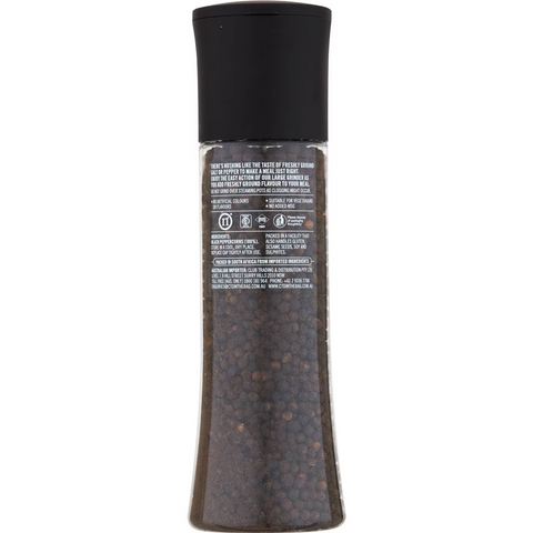 Natural Whole Black Peppercorns Grinder 180g