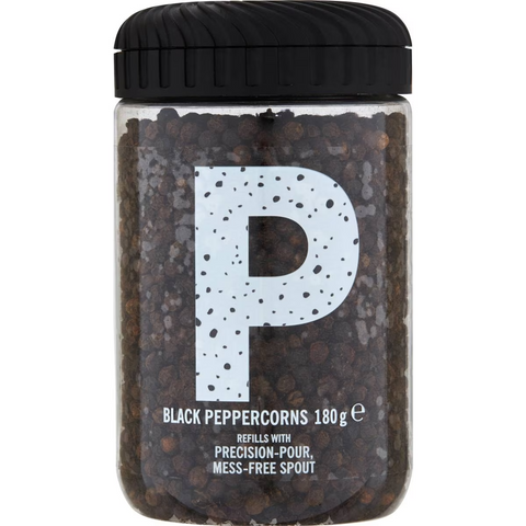 Natural Whole Black Peppercorns Grinder Refill 180g