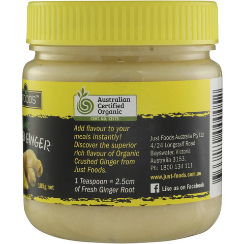 Just Foods Crushed Ginger Organic 185g