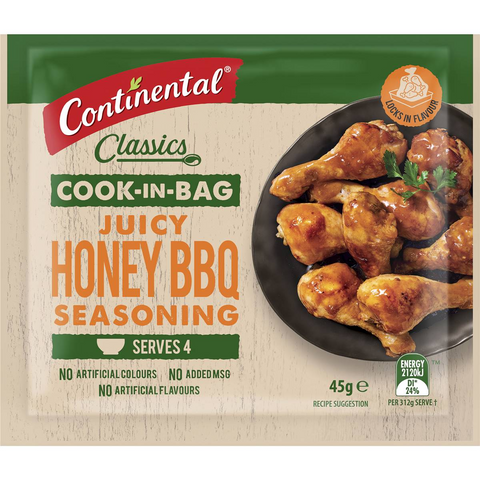 Continental Cook-in-bag Recipe Base Honey Bbq Chicken 45g