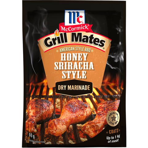 Mccormick Grill Mates Honey Sriracha American Bbq Dry Marinade 40g