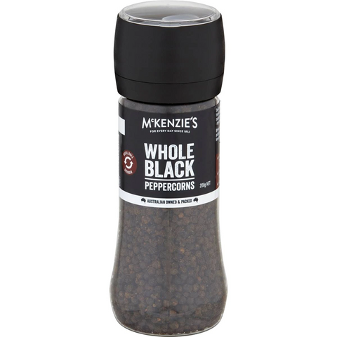 Mckenzie's Whole Black Peppercorns Grinder 200g