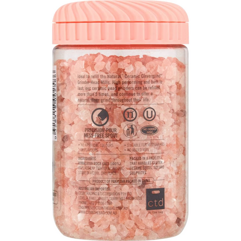 Natural Pink Himalayan Rock Salt Grinder 370g