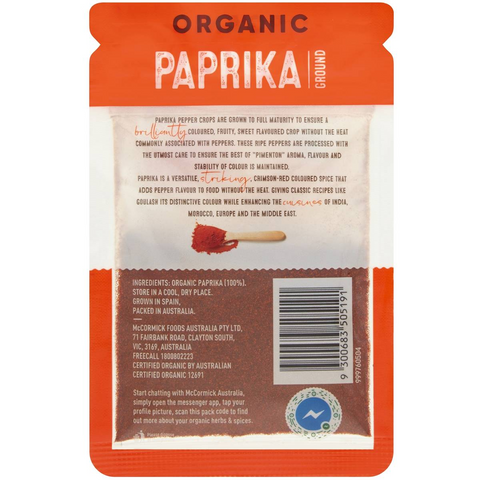 Mccormick Organic Paprika Ground 16g