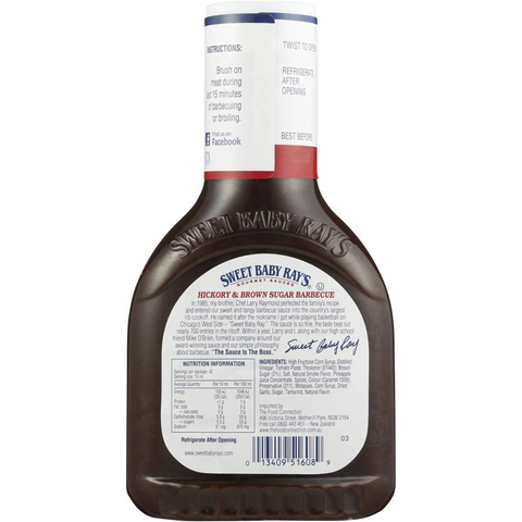 Sweet Baby Ray's Hickory & Brown Sugar Bbq Sauce 425ml