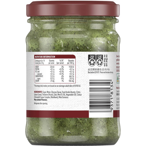 Masterfoods Mint Jelly Sauce 290g