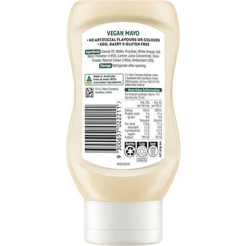 Heinz Seriously Good Mayonnaise Vegan Mayo 270ml