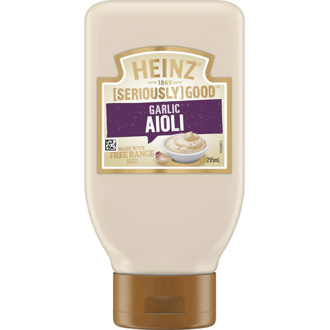 Heinz Seriously Good Garlic Aioli Mayonnaise Mayo 295ml