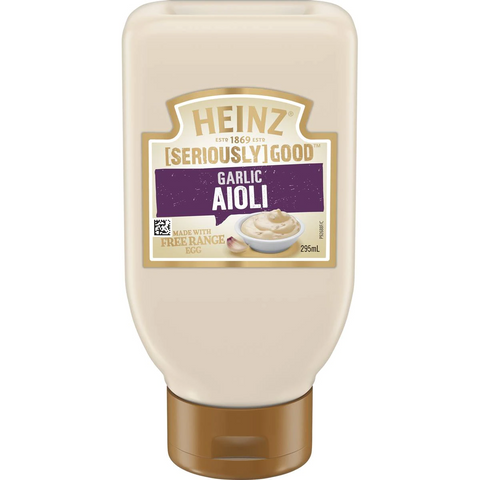 Heinz Seriously Good Garlic Aioli Mayonnaise Mayo 295ml