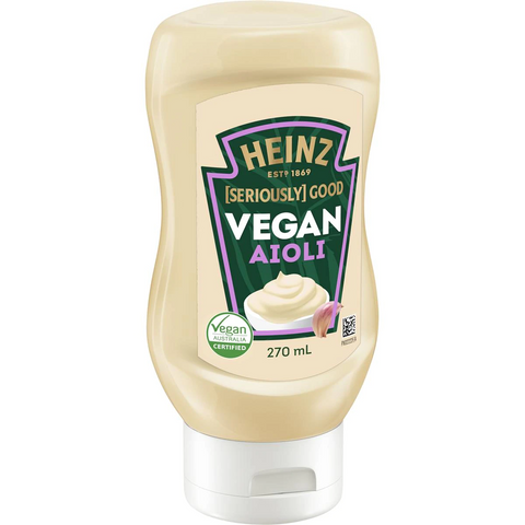 Heinz Seriously Good Mayonnaise Vegan Aioli Mayo 270ml