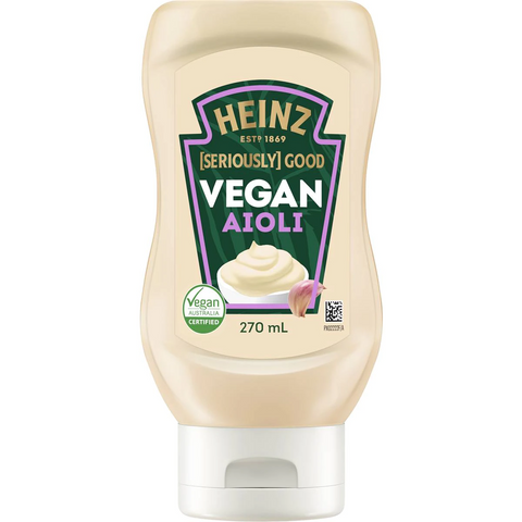 Heinz Seriously Good Mayonnaise Vegan Aioli Mayo 270ml