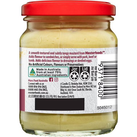 Masterfoods Dijon Mustard 170g