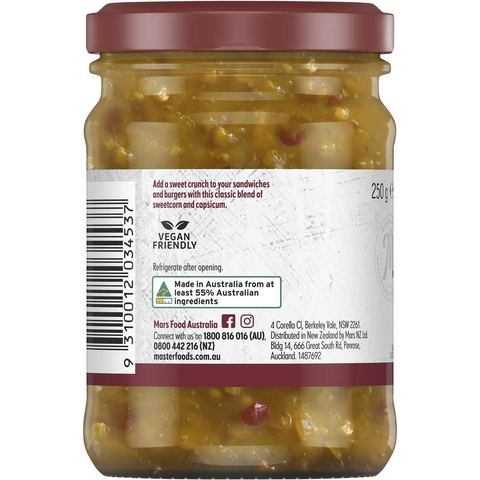 Masterfoods Classic Corn Relish 250g