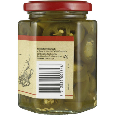 Sandhurst Chillies Jalapeno Medium Hot 270g