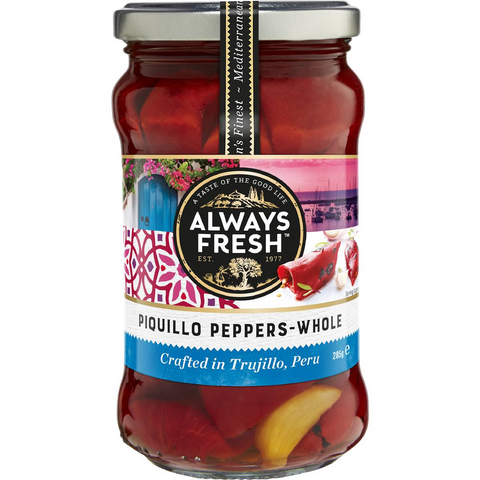 Always Fresh Capsicum Wood Roasted Piquillo Peppers 285g