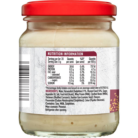 Masterfoods Horseradish Cream 175g