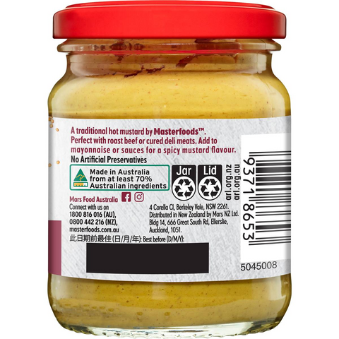 Masterfoods Hot English Mustard 175g