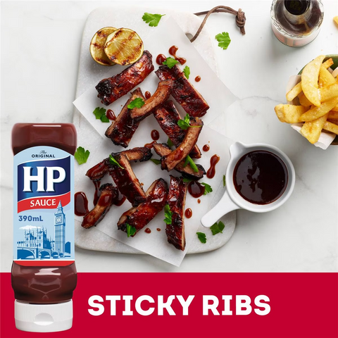 Hp Original Barbecue Bbq Sauce 99% Fat Free Brown Sauce 390ml