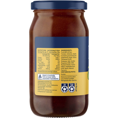 Rosella Chutney Fruit 525g