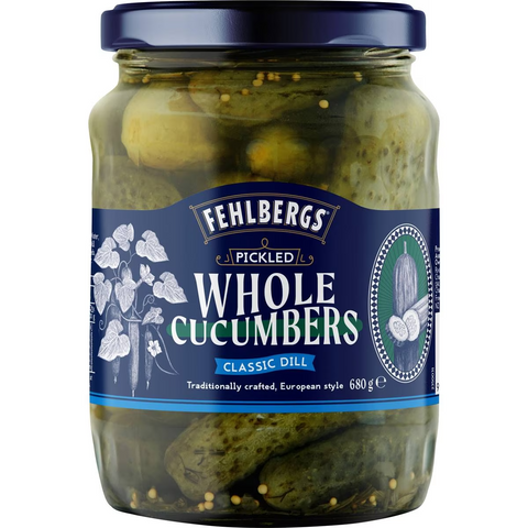 Fehlbergs European Style Dill Pickled Cucumbers 680g