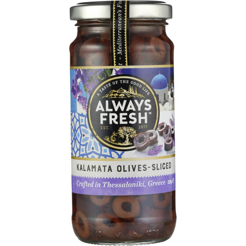 Always Fresh Kalamata Olives Sliced 220g