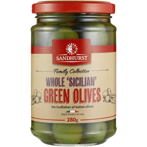 Sandhurst Olives Green Sicilian 280g