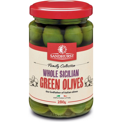 Sandhurst Olives Green Sicilian 280g